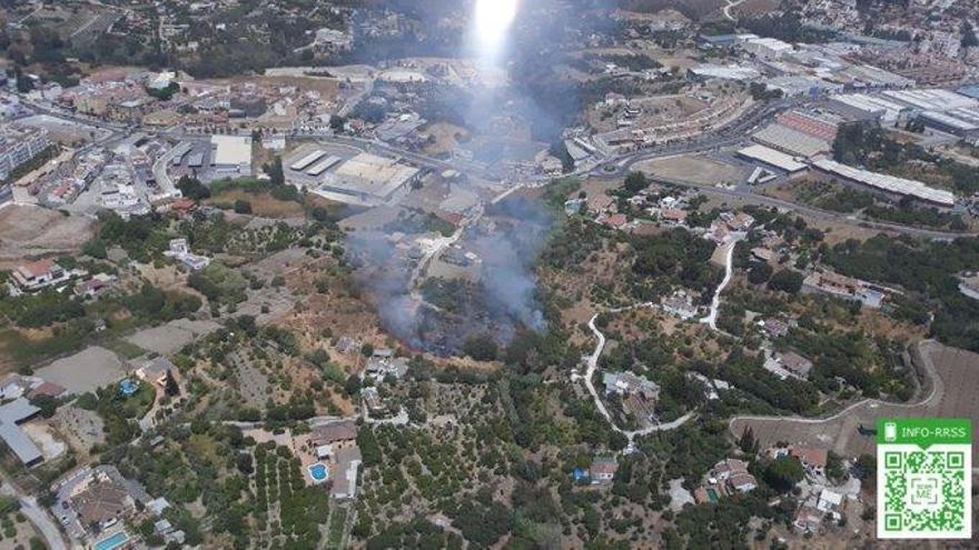 Imagen del incendio de Coín compartida por Infoca en Twitter