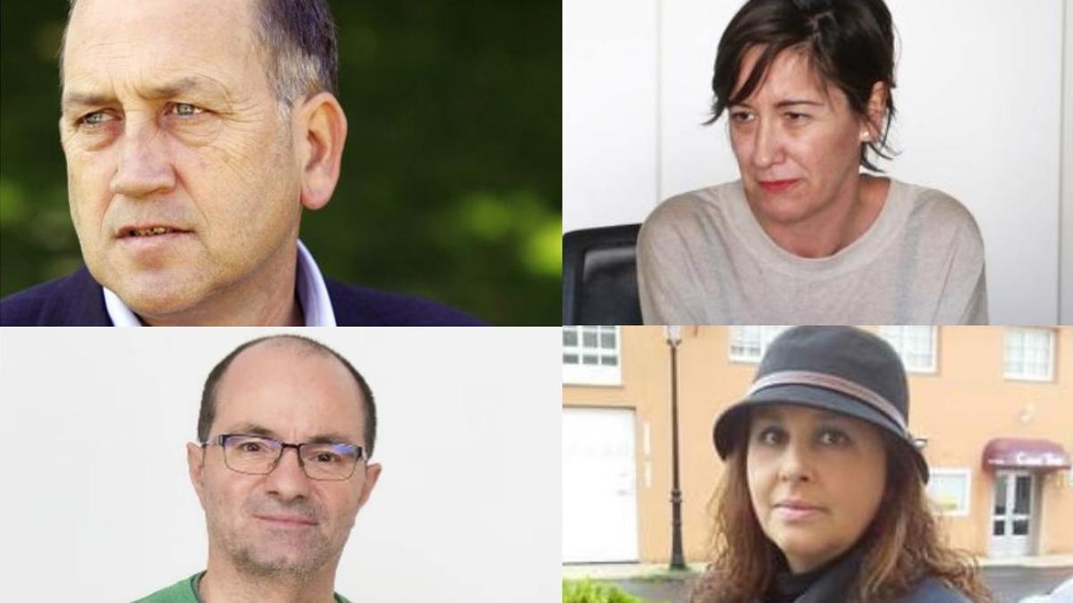 Los cuatro &quot;fichajes&quot; de Bugallo para concurrir a las municipales de mayo. De izquierda a derecha y de arriba a abajo: Fernández Leiceaga, Marta Álvarez Vázquez, Toño Bermúdez e Isabel Gómez Cambón.