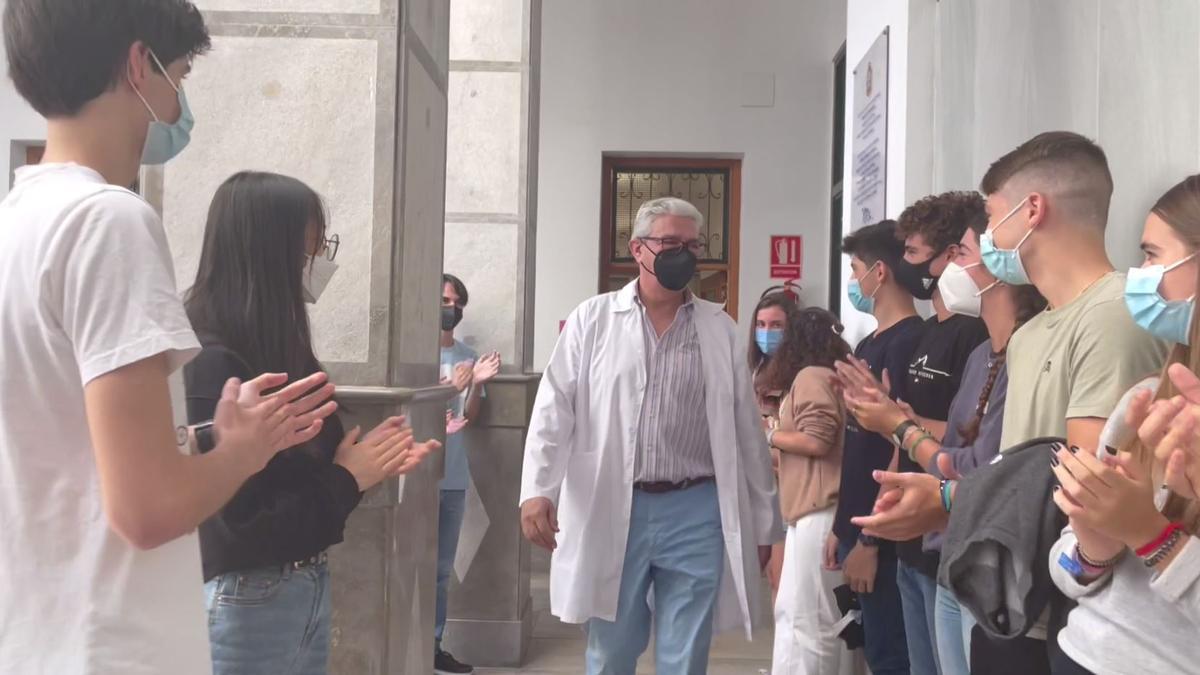 Despedida de Manuel Gutiérrez Casermeiro como médico del Colegio Maristas.