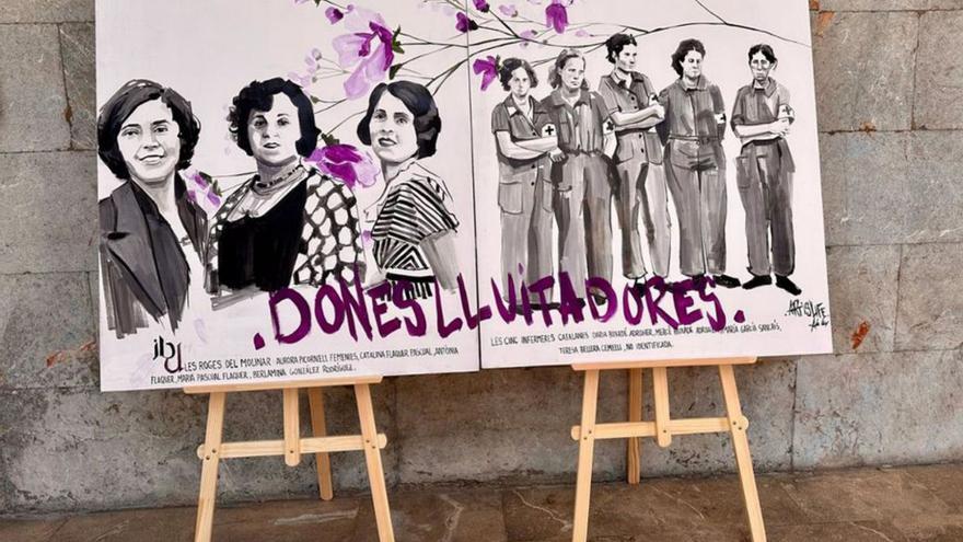 La obra, ‘Dones Lluitadores’, será un homenaje itinerante. |