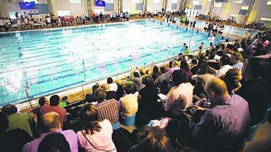 Una competición en la piscina de El Quirinal.