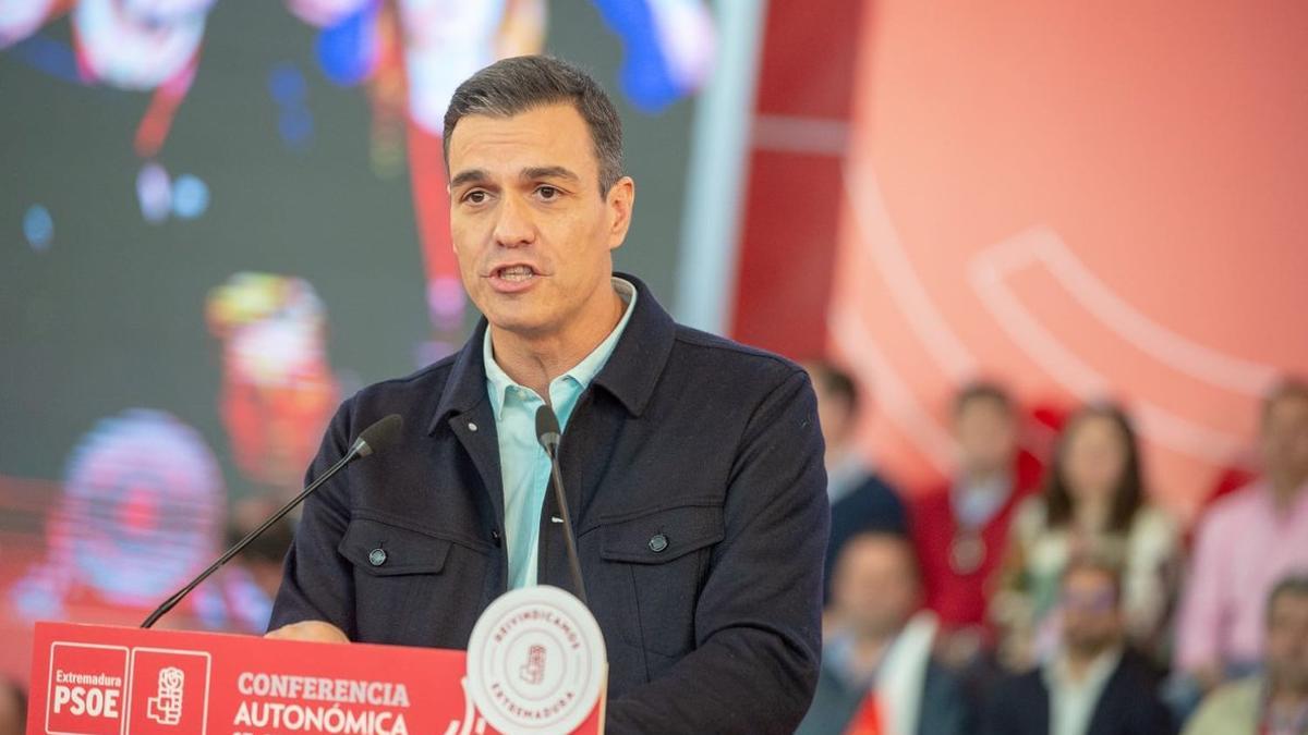 Pedro Sánchez, en Mérida