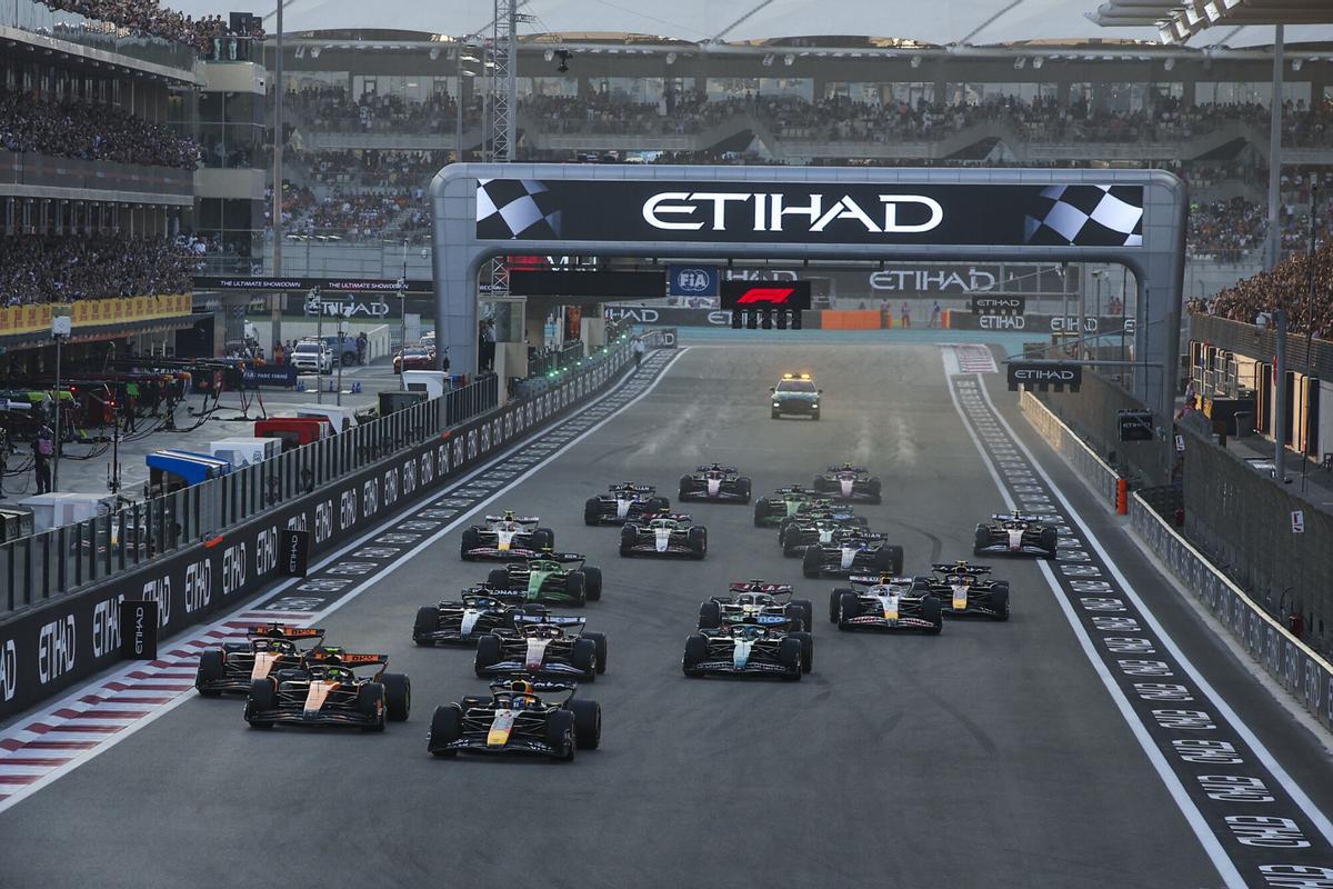 Salida del Gran Premio de Abu Dhabi de 2025