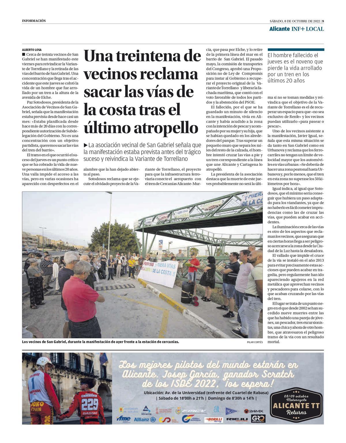 Noticia de INFORMACIÓN sobre el atropello mortal