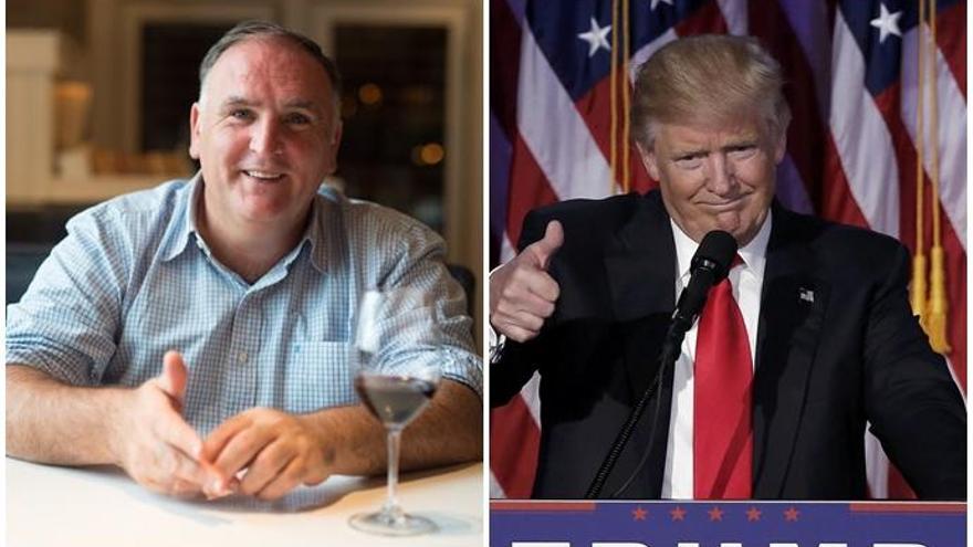 El chef José Andrés y Donald Trump