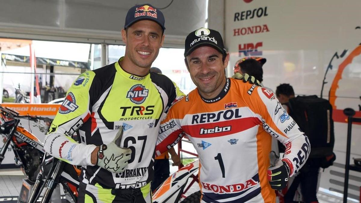 Adam Raga y Toni Bou, en una de las últimas competiciones que han compartido en el Mundial de trial.