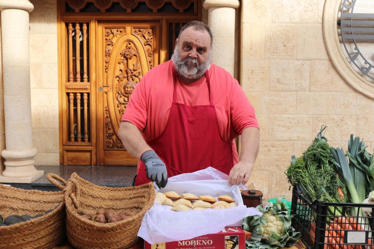 Uno de los expositores de moniato