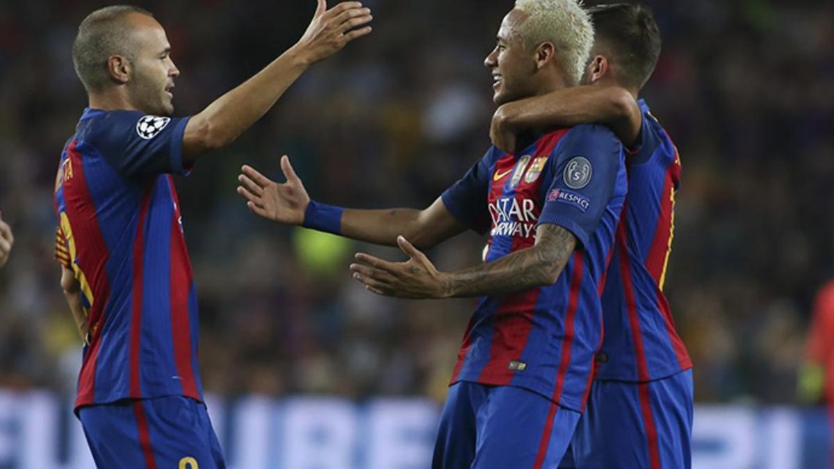Messi, Neymar y Jordi Alba, jugadores del FC Barcelona