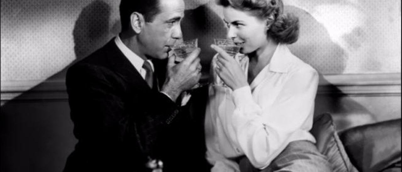 Humphrey Bogart e Ingrid Bergman en &#039;Casablanca&#039;.