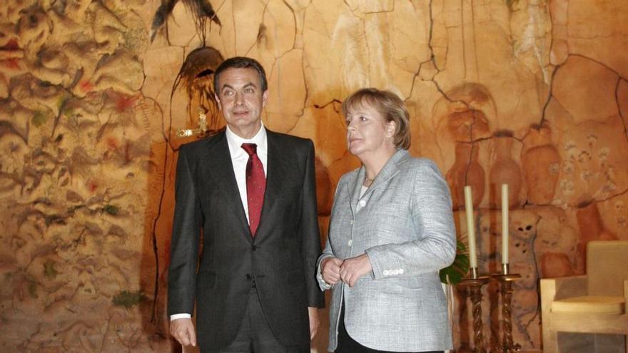 Angela Merkel y Zapatero, &quot;como en casa&quot;