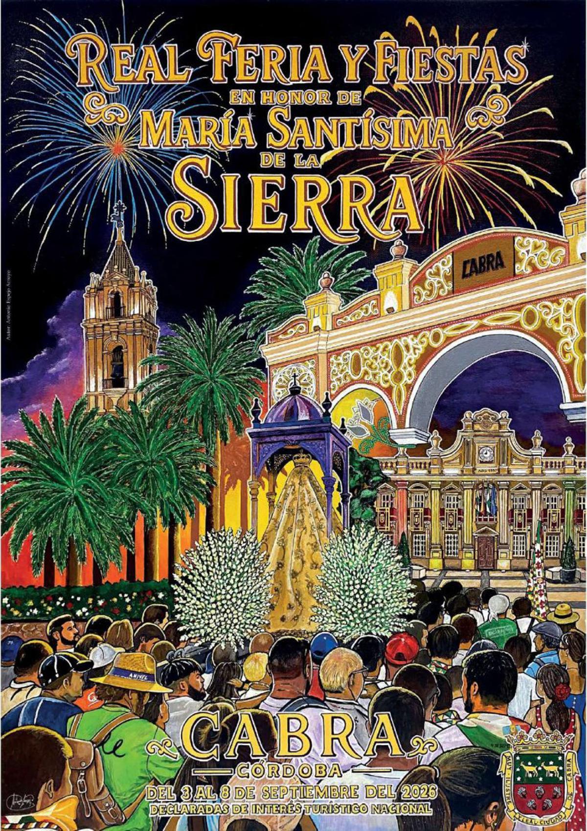 Cartel anunciador de las fiestas de septiembre de Cabra.