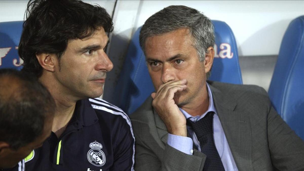 Karanka conversa con Mourinho en sus tiempos en el Real Madrid