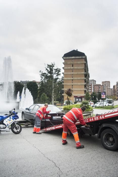 Accidente en la plaza Castilla