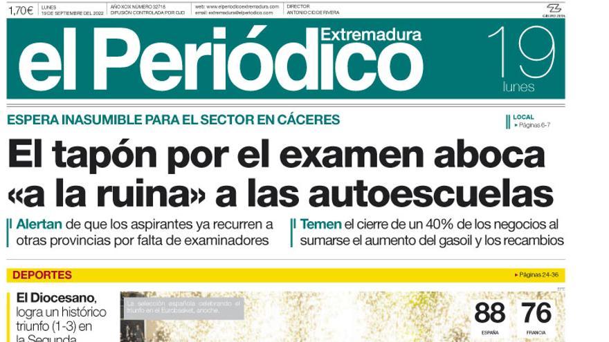 Consulta la portada correspondiente al día 19 de septiembre de 2022