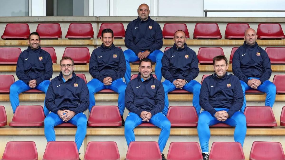 Xavi's staff at Barça