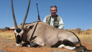 El expresidente de Caja Madrid, Miguel Blesa, durante una cacería en Namibia en el 2007. 