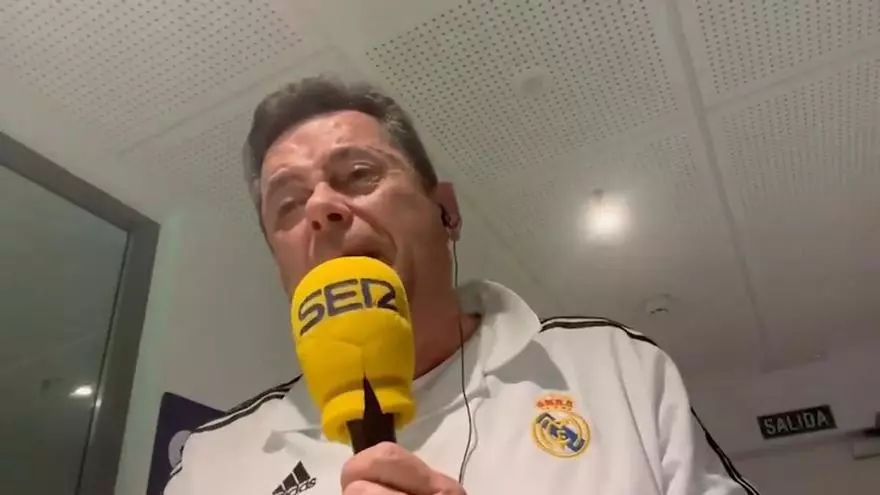 Un Roncero muy emocionado recordó a su padre en la retransmisión del 'hat-trick' de Valverde