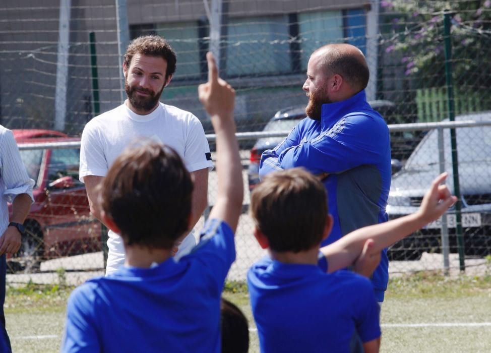 Juan Mata, en el Campus del Real Oviedo