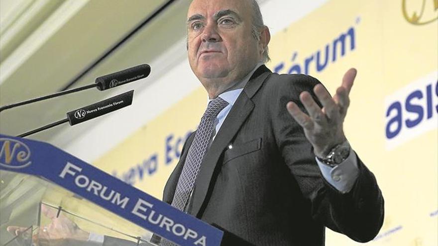 Guindos prevé un rebote del PIB europeo a mediados del 2020