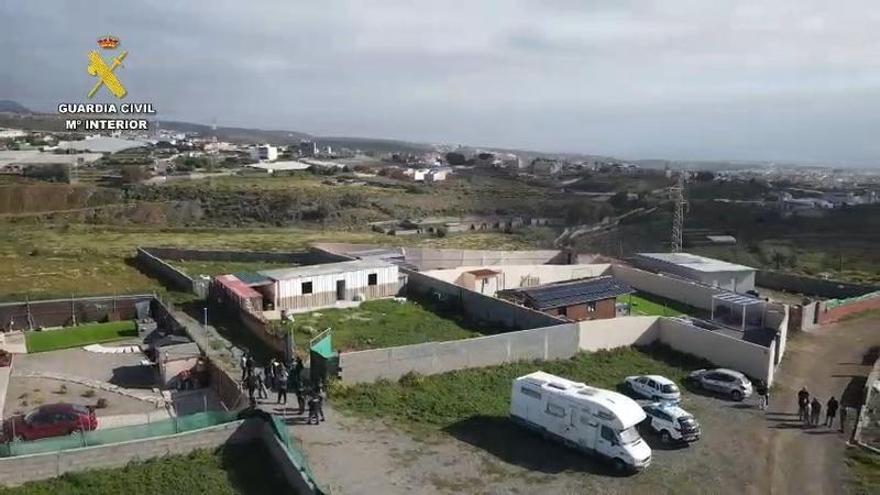 La Guardia Civil desmantela una urbanización ilegal en Lomo Caleta, en Telde