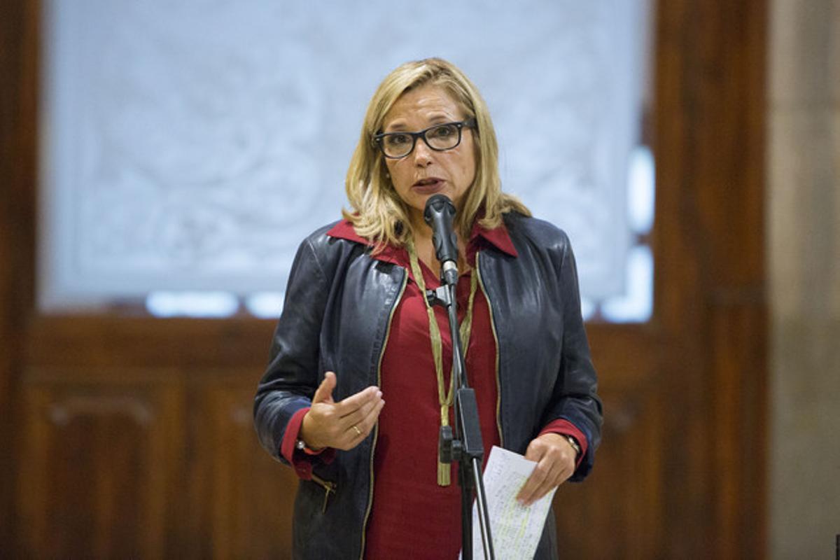 Joana Ortega depués de delcarar ante el Tribunal Superior de Justícia de Catalunya