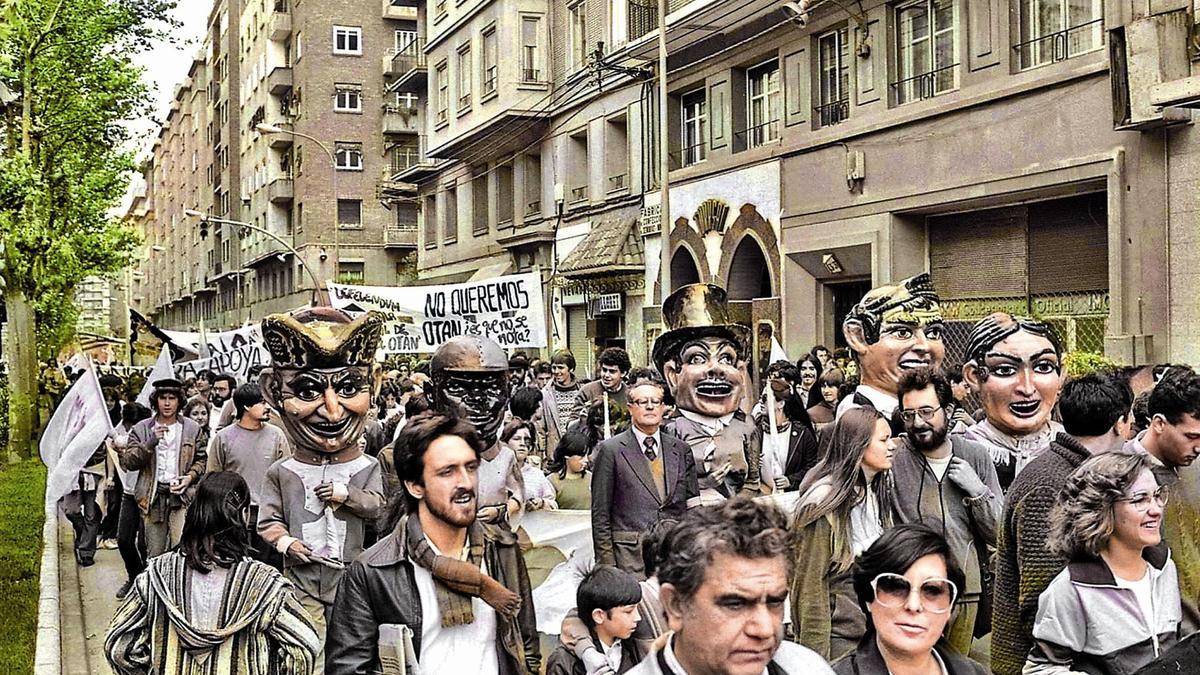 Manifestación anti-OTAN, 1985