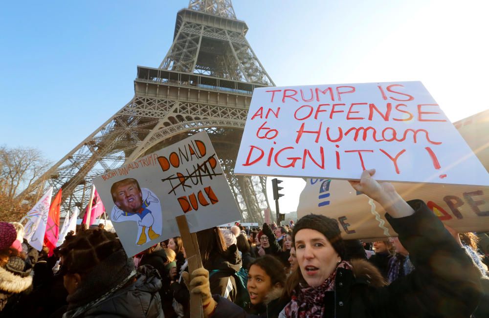 Protestas contra Donald Trump en París