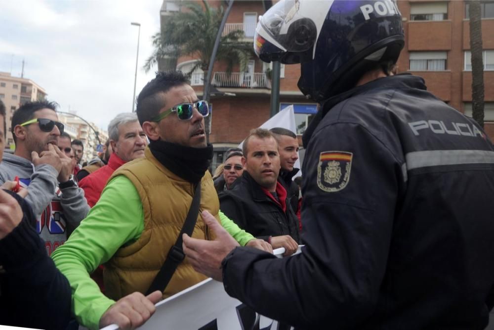 Manifestación en Murcia de los agricultores