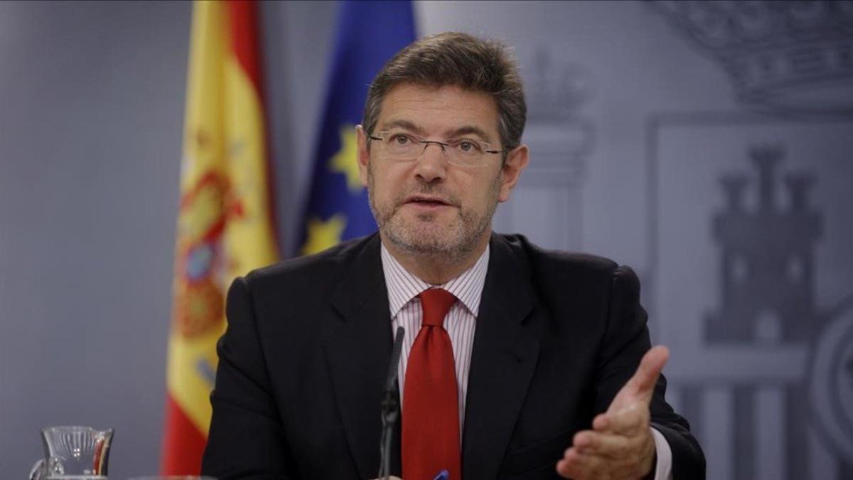 El ministro de Justicia, Rafael Catalá, este viernes en la Moncloa.