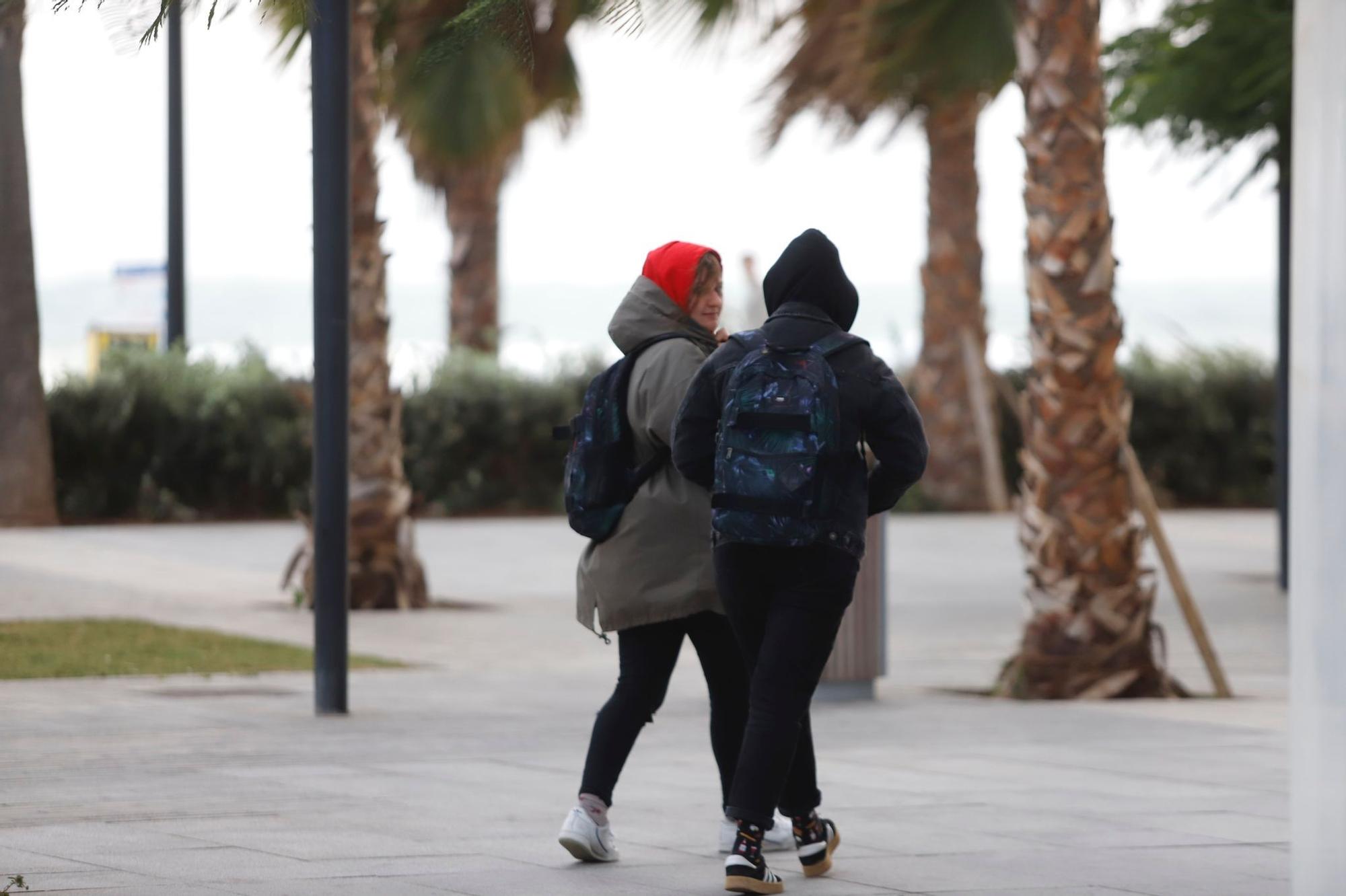 Temporal de viento y olas en la provincia de Málaga