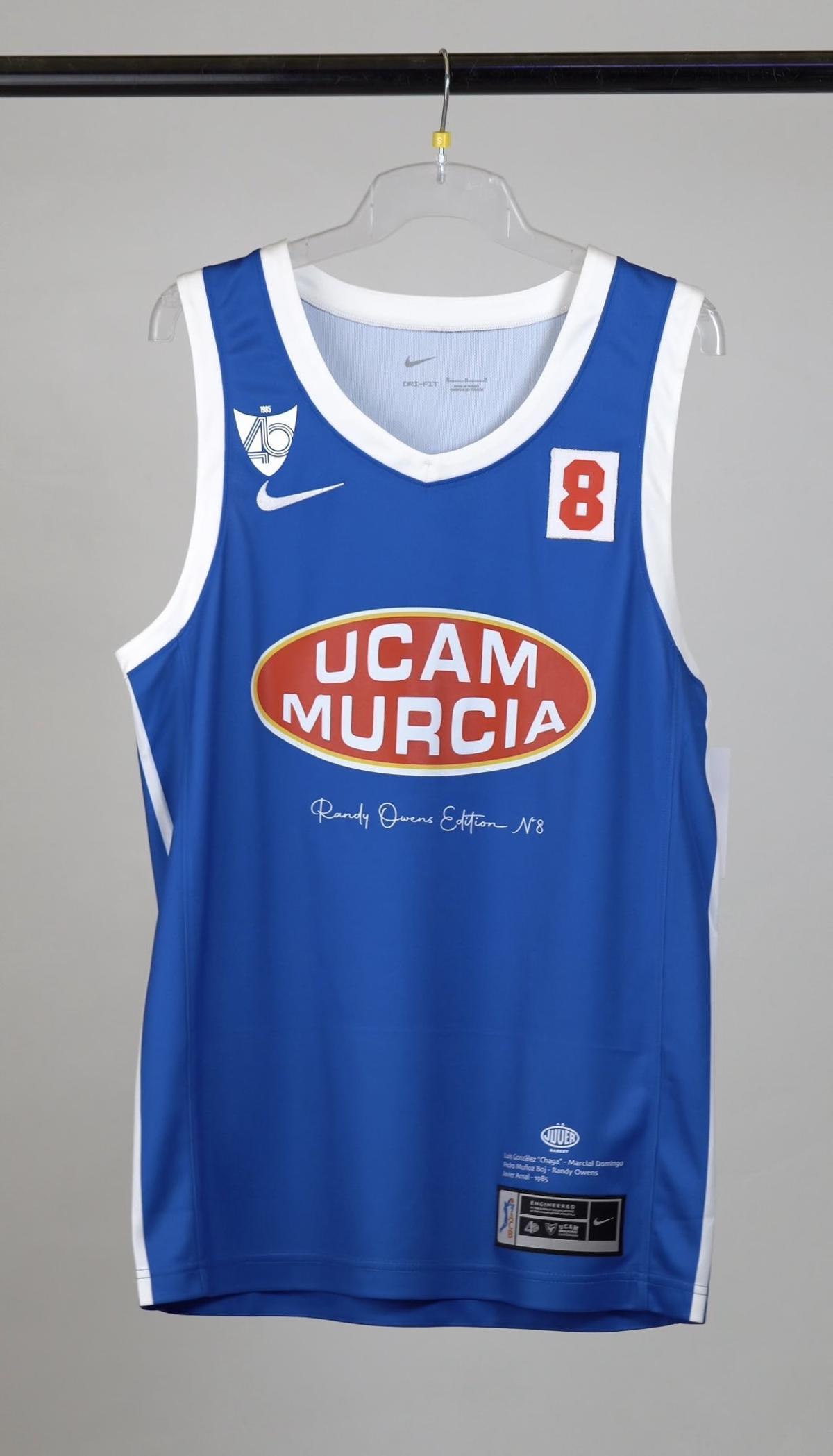 Tercera equipación del UCAM Murcia CB que lucirá este sábado en el Palacio.