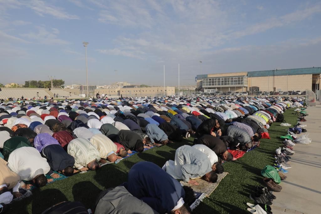 Rezo multitudinario de la comunidad musulmana de Mallorca para despedir el Ramadán