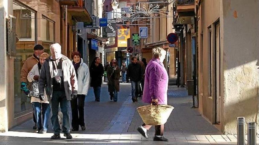 Un dels carrers de la primera illa de vianants, que es va crear els anys 90