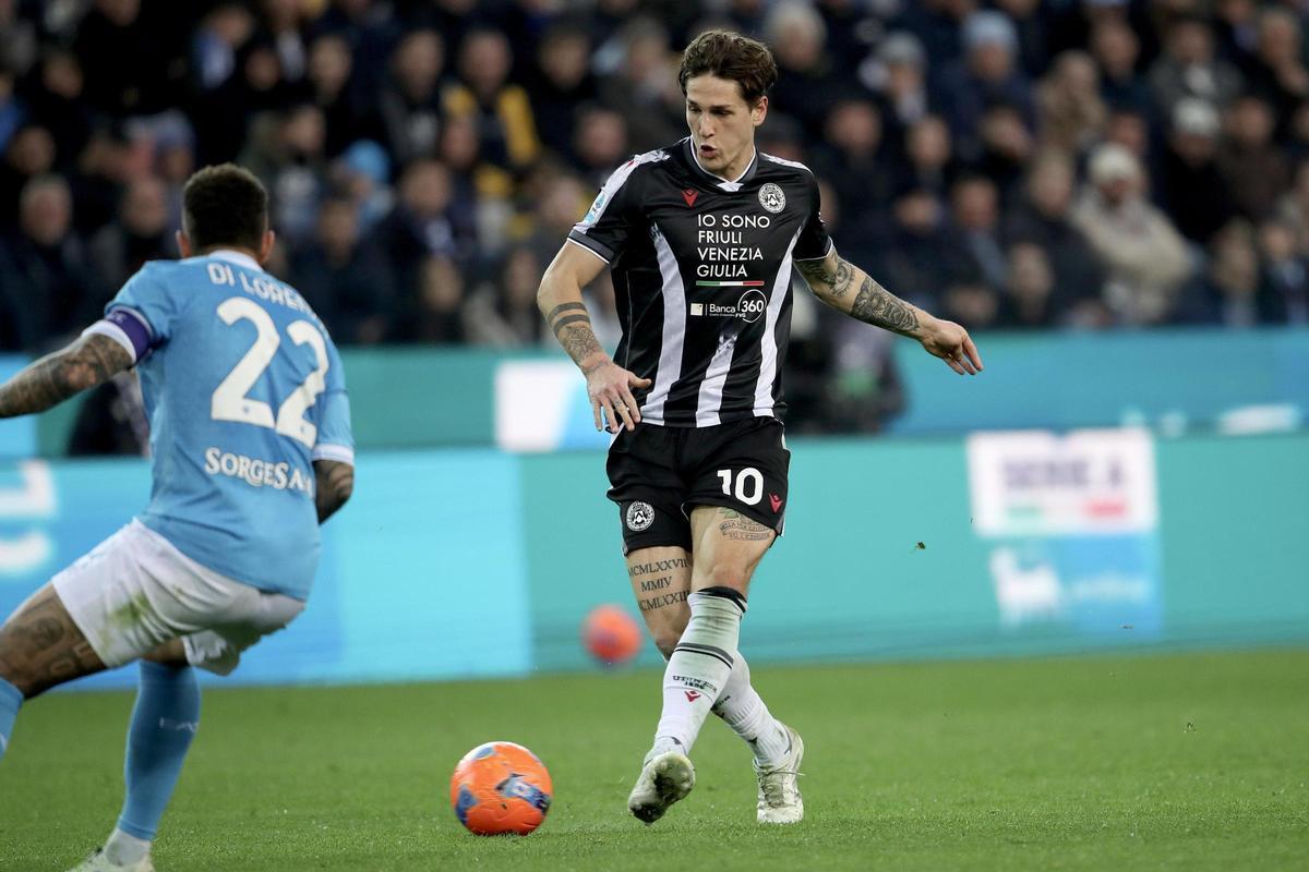Nicoló Zaniolo, durante un partido con el Udinese