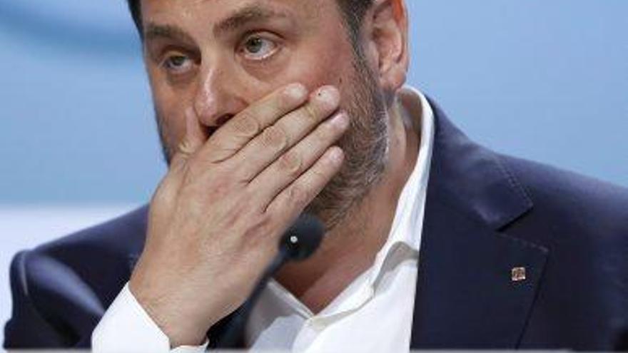 El vicepresident Junqueras, ahir a Sitges