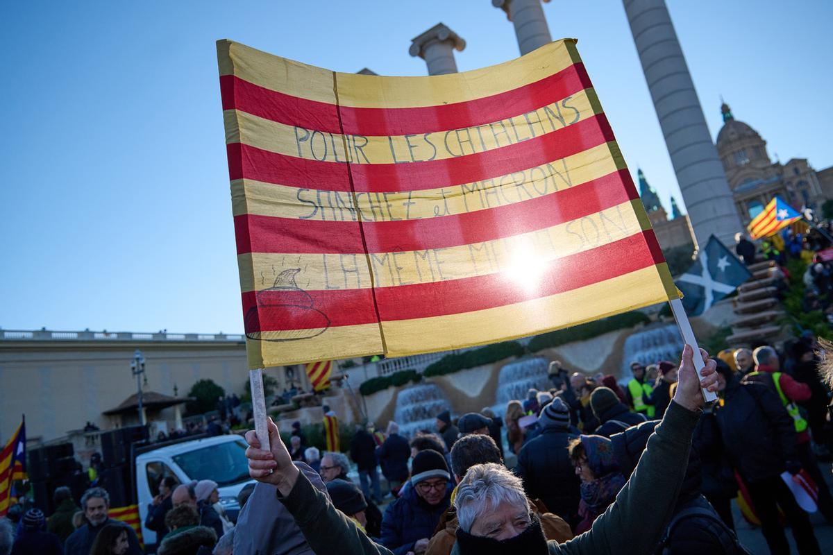 Protestas por la celebración de la cumbre España-Francia en Barcelona