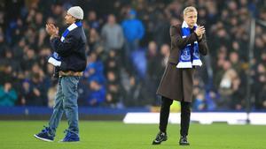 Van de Beek en su presentación con el Everton