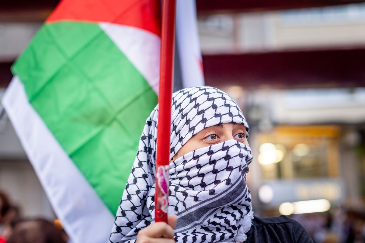 Manifestación en Santiago para protestar por la detención de la Flotilla a Gaza