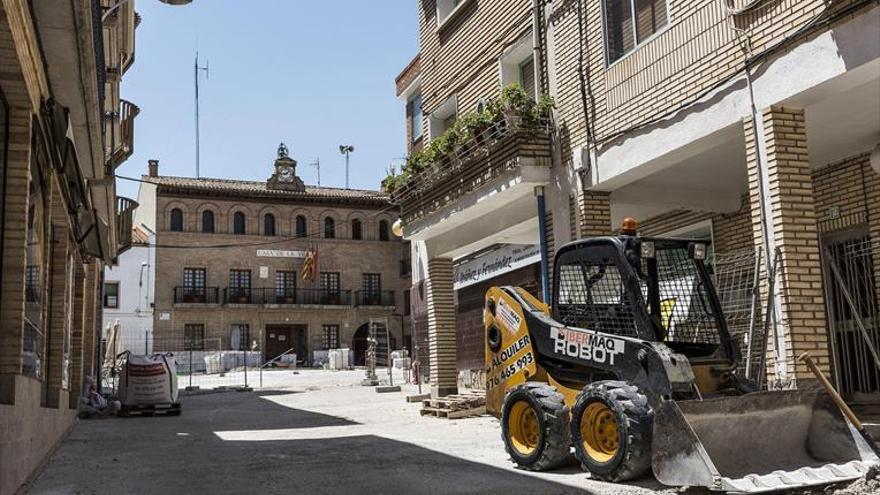 obras en la plaza de la constitución de fuentes