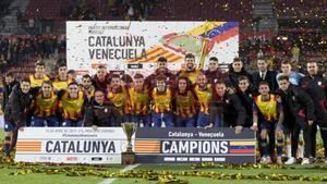 Las imágenes del partido amistoso entre las selecciones de Catalunya y Venezuela disputado en el estadio Montilivi, Girona.