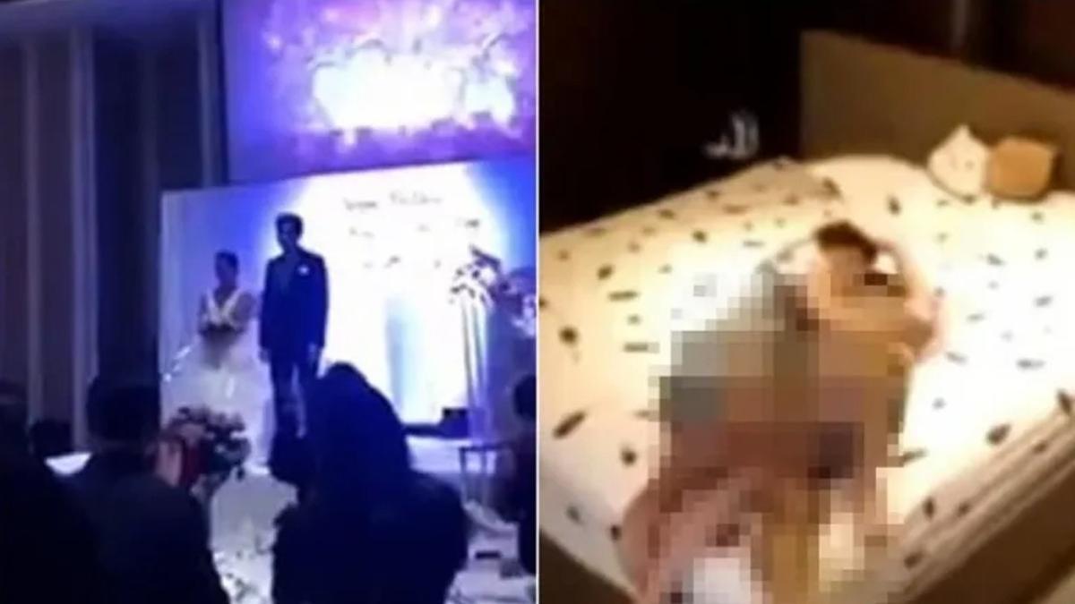 BODA CON CUERNOS Graba a su novia siéndole infiel con su hermano y proyecta el vídeo durante la boda foto