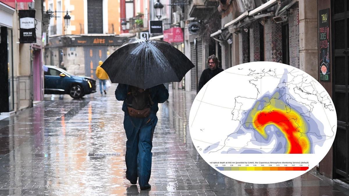Lluvias en Alicante hace un mes.