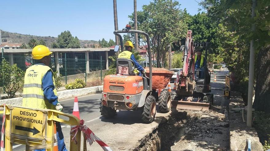 Endesa entierra 122 metros de red eléctrica en Santa Brígida y crea una nueva línea para La Concepción