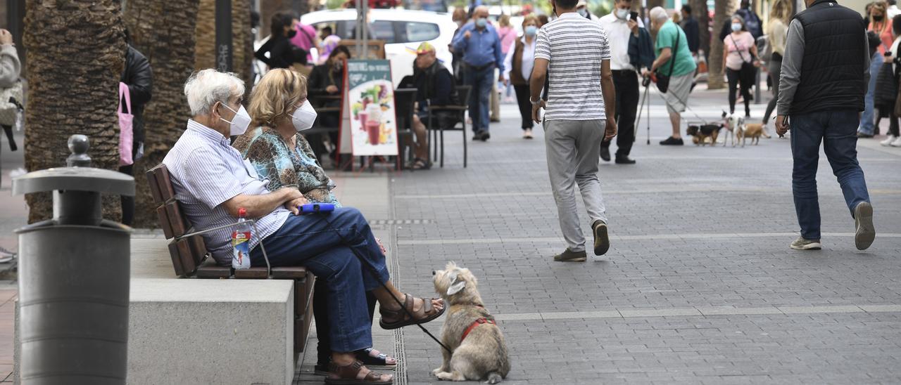 Zona comercial en Luis Morote, en la capital grancanaria.