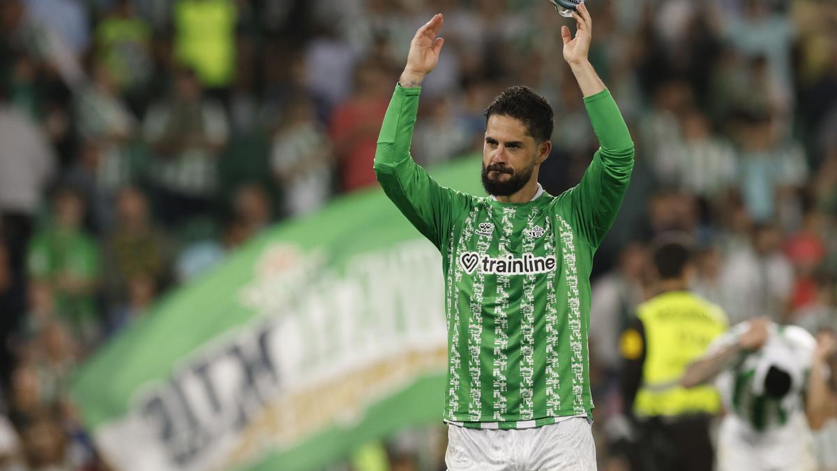 Isco Alarcón en el último partido de la temporada 2024/25 en el Betis-Valencia en el Benito Villamarín