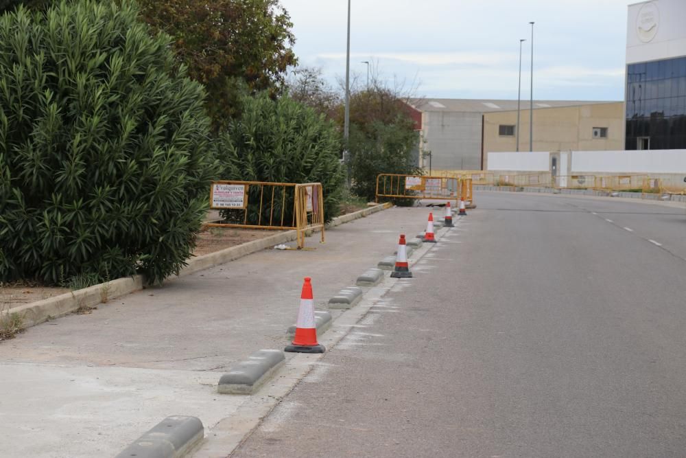 Construcción del carril bici en Torrent.