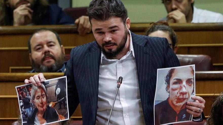 Rufián: &quot;Mandaron a salvajes a apalear a nuestra gente&quot;