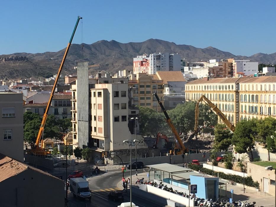 El derribo del Astoria abre la plaza de la Merced a nuevas vistas.