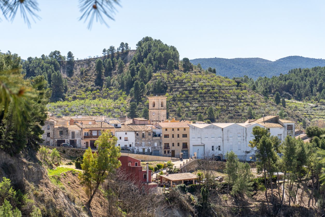 Vistas de Benilloba, un pequeño pueblo de Alicante.