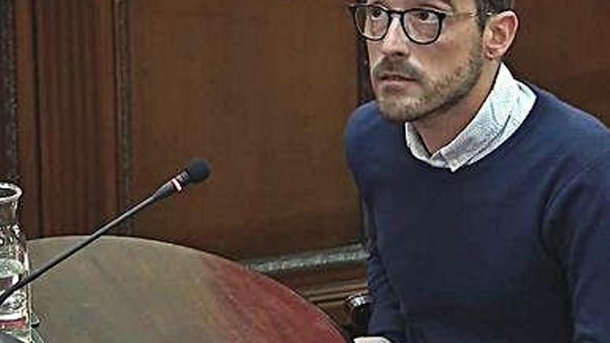 Jaume Mestre durant la seva declaració al Suprem